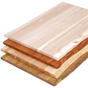 LAMO Manufaktur Massivholzplatte Tischplatte Baumkante für Schreibtisch, Esstisch, 120x80 cm, Roh, LHB-01-A-001-120