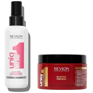Revlon Uniq One Set All In One Lotus Flower Hair Treatment 150ml + Hair Mask 300ml