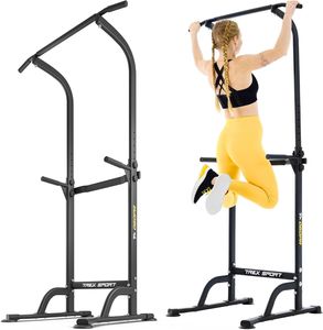 TREX SPORT Power Tower Dip Station & Klimmzugstange freistehend TX-060PR | multifunktionaler Kraftturm bis 150kg