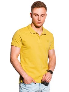 Ombre Koszulka Polo Męska Koszulka Polo Top Koszulka Polo Kołnierzyk Krótki Rękaw Jednokolorowy Casual Sportowy Modny Dla Mężczyzn 100% Bawełna 16 Kolorów S-XXL Żółty XXL