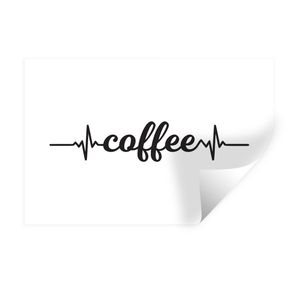 MuchoWow® Wandtattoo Wandsticker Wandaufkleber Kaffee - Sprichwörter - Zitate - Kaffee 90x60 cm Selbstklebend und Repositionierbar - Aufkleber