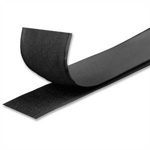 Pro Home Klettverschlussband, Selbstklebendes Flausch- und Hakenband Extra Stark - Breite 2cm, Länge 3m ( 6x 0,5m ) - Schwarz