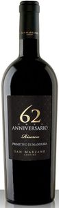 2018 San Marzano 62 Anniversario Primitivo Di Manduria Riserva 2018 San Marzano 62 Anniversario Primitivo Di Manduria Riserva