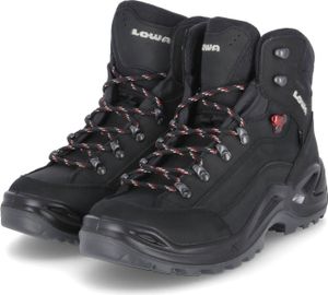 Lowa Renegade GTX Mid Wanderschuhe schwarz/rubinrot UK 7 - EU 41