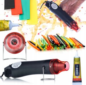 Rosfix Mini Heißluftgerät 300W + T-8000 Kleber 15ml + 164x Schrumpfschlauch-Set | Präzisions-Set für Elektronik, DIY & Reparatur
