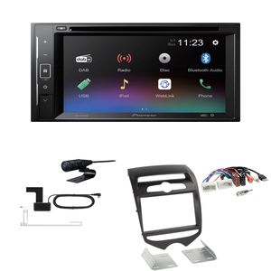 Pioneer AVH-A240DAB Autoradio Bluetooth DAB DVD USB passend für Hyundai IX20 ab 2010 schwarz matt