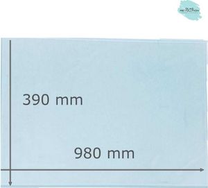 Glasplatte | Glasregal | Glasscheibe - satiniertes Glas - 8 mm Stärke - (228,60 EUR / qm - Mindestbfl. 0,25 qm - Kantenb 5,35 EUR / lfm.) - Viele Maße lieferbar! - 980 mm x 390 mm