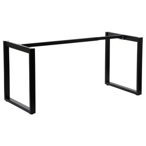 Metalowy ramowy stelaż do biurka lub stołu NY-131A, regulowana długość, regulowane nóżki, wymiary 120-180x80x72,5 cm, kolor czarny