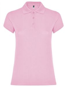 Damen Star Woman Poloshirt, Piqué - Farbe: Light Pink 48 - Größe: 3XL