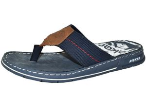 Rieker Schuhe Herren Zehentrenner Pantoletten 21280, Größe:42 EU, Farbe:Blau
