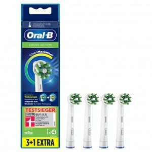 Oral-B CrossAction Aufsteckbürsten mit CleanMaximiser-Borsten, 4 Stück