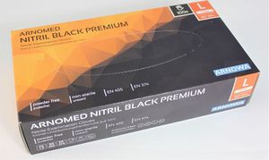 Nitril Handschuhe, schwarz, puderfrei, Größe L, 100 Stück