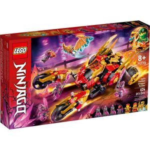 LEGO 71773 NINJAGO Kais Golddrachen-Raider Set, mit Auto und Motorrad-Spielzeug inkl. Kai und eine goldene Cole Legacy-Figur, Spielzeug für Kinder ab 8 Jahren