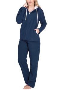 SLOUCHER  Fleece-Anzug Hausanzug aus wärmenden Fleece für Damen, Farbe:rauch-blau, Größe:48-50