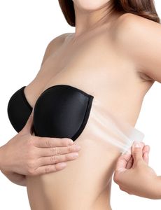 Skin Wrap Styling BH Trägerloser Klebe BH mit Bügel (A-B-C-D Cup) Push up BH Trägerloser BH Rückenfreier Bra Schwarz oder Haut