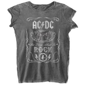 AC/DC - "Cannon Swig" T-Shirt für Damen RO112 (M) (Anthrazit)