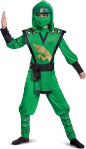 Kostium Lloyd LEGO Ninjago Legacy dla chłopców kostium fantazyjny zielono-złoto-czarny