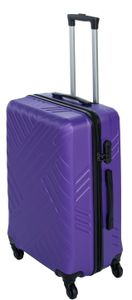 Xonic Design Reisekoffer - Hartschalen-Koffer mit 360° Leichtlauf-Rollen - hochwertiger Trolley mit Zahlenschloss in M-L-XL oder Set (Violett L, mittel)