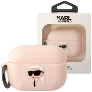 Karl Lagerfeld Silicone NFT Karl Head 3D - AirPods Pro 2 pouzdro (růžové)