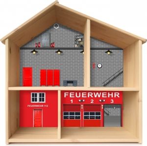 "Feuerwehr" Aufkleber für das Puppenhaus IKEA FLISAT - PHF03