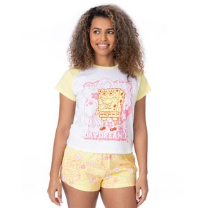 SpongeBob SquarePants - Schlafanzug für Damen  kurzärmlig NS7228 (S) (Bunt)