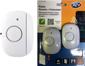 REV G-Homa Funk-Fenster-/Türkontakt, ws, 2 Stück Weiterleitung an Telefon APP