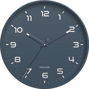 Karlsson - Wanduhr Orgullo - Klassisch blau - Ø40cm