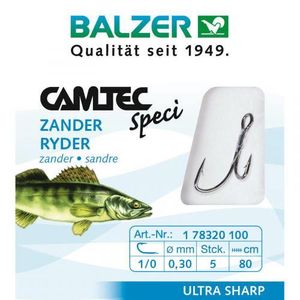 Balzer Camtec Zander Ryderhaken 80 cm 1/0 0,30 mm