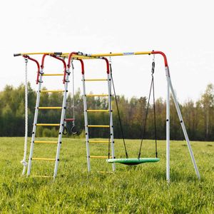 Kinderspielplatz Garten Schaukeln Spielplatz Outdoor Frohe Wiese Klettergerust Nestschaukel