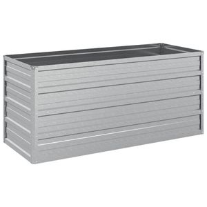 vidaXL Garten-Hochbeet 100x40x45 cm Verzinkter Stahl Silber