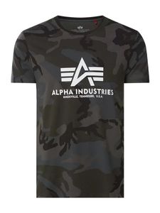 Alpha Industries Herren T-Shirt Basic Logo Camo black camo XXL