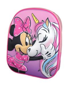 Kinderrucksack - 3D - Minnie Mouse und Einhorn - 31 x 25 x 10 cm - Originales Lizenzprodukt