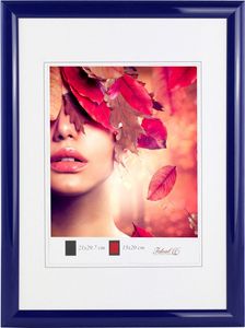 Art Line Kunststoff Bilderrahmen Wanddeko Collage Poster Fotorahmen Bildträger Lifestyle - Farbe: Blau | Format: 30x40