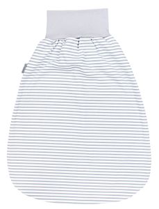 TupTam Unisex Baby Strampelsack mit breitem Bund Unwattiert, Farbe: Streifenmuster Grau, Größe: 6 - 12 Monate
