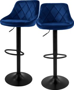 ML-Design 2er Set Barhocker Tresenhocker  360° drehbar, Gepolsterter Barstuhl mit Rückenlehne und Fußstütze, 62-82 cm