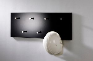 HAKU Möbel Wandgarderobe 42590 schwarz Holz 7 Haken 80,0 x 30,0 cm