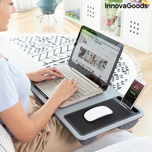 InnovaGoods® Laptop-Schreibtisch mit XL-Sitzkissen Deskion, bequemes und ergonomisches Arbeiten oder Studieren mit Schreibtisch- und XL