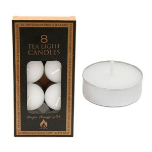 Niečo iné - Čajové sviečky, bez vône, balenie 8 ks SD4867 (jedna veľkosť) (biela)