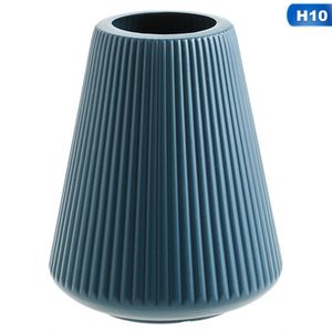 Blau Vase, Kunststoff Dekoration Blumenvase Für Zuhause Tisch Ornament Deko Vase, 20*16*7cm