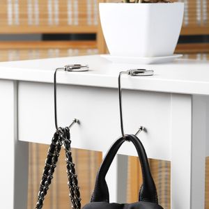kwmobile 2x Tisch Handtaschenhalter Haken - Antirutsch Taschenhaken Halterung Handtaschen - Taschenaufhänger Halter in Silber kwmobile 2x Tisch Handtaschenhalter Haken - Antirutsch Taschenhaken Halterung Handtaschen - Taschenaufhänger Halter in Silber