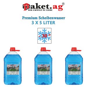 Auto Scheibenfrostschutz, Scheibenreiniger, Scheibenwasser, Scheibenwischwasser 15 Liter. (Blau)