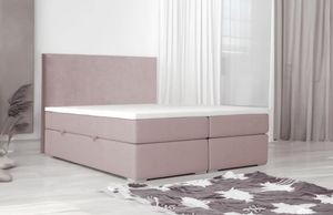 Boxspringbett BERG , Topper Federkern , 140 x 200 cm , ( Rosa - Itaka 38 )