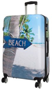Großer Koffer mit Beach Strand Motiv Reisekoffer 77 cm 100 Liter Bowatex