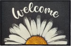 Hochwertige Fußmatte "Welcome Gänseblümchen" 40x60cm groß für Innen & Außen - Schmutzfangmatte rutschfest, waschbar & wetterfest - für Eingangsbereich & Außenbereich Hochwertige Fußmatte "Welcome Gänseblümchen" 40x60cm groß für Innen & Außen - Schmutzfangmatte rutschfest, waschbar & wetterfest - für Eingangsbereich & Außenbereich