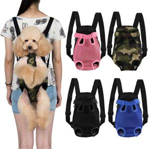 Hunderucksack tragbar Haustier Rucksäcke für Hund und Katzen Atmungsaktive Hunde Welpen Tragetasche Bag , Größe M (Schwarz)