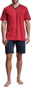 GÖTZBURG Herren Shorty, kurzarm, Baumwolle, Jersey, rot bedruckt Größe: 80