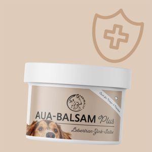 Aua-Balsam Plus 50 g - Lebertran Zinksalbe für Hunde & Katzen - Wundsalbe Hund & Katze - Lebertran, Zink, Rapsöl, Ringelblume & Vaseline