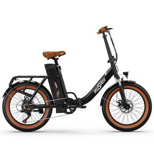 ONESPORT OT16-2 Elektrický Bicykel - 250W Motor 48V17Ah Batéria 60KM Dojazd Kotúčová Brzda Čierno-hnedá