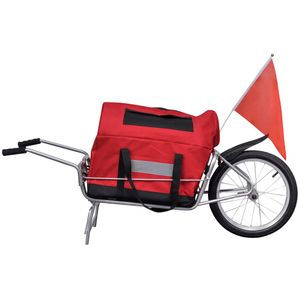 vidaXL Cyklistický príves jednokolka s taškou