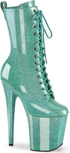 FLAMINGO-1040GP Damen Booties von Pleaser, Aqua Lack , EU 41, US 11